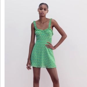 NWT | Zara | Ruffle Chiffon Dress